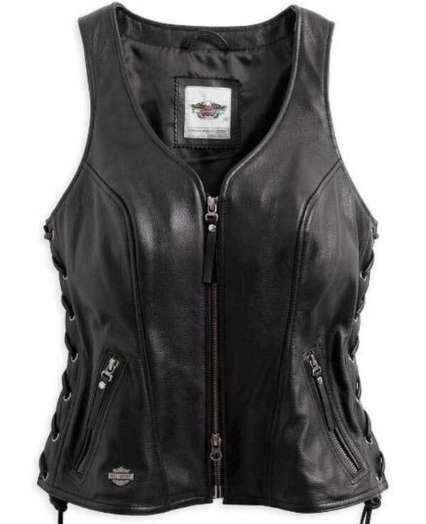 VEST-AVENUE LTHR BLK